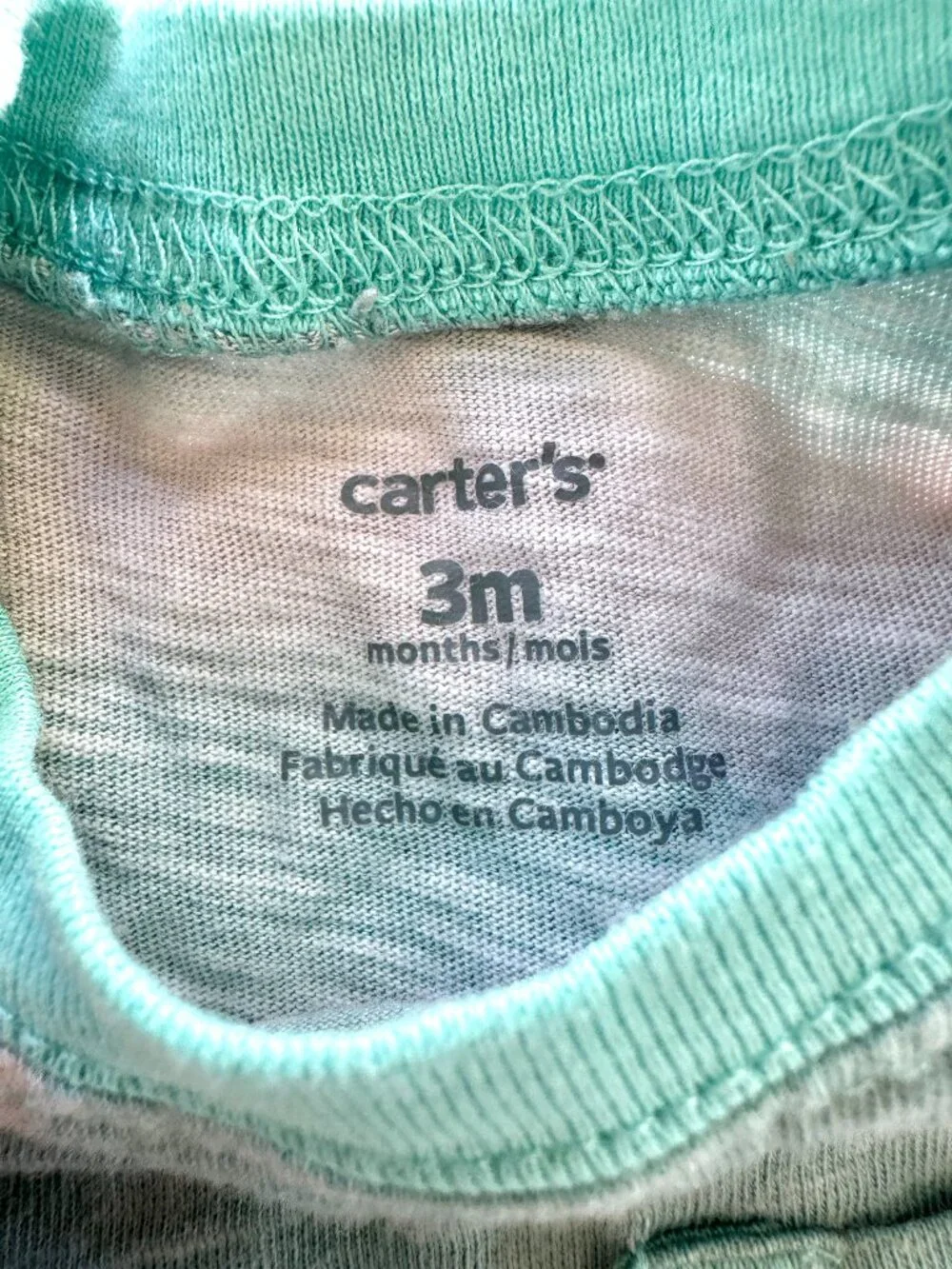 Baby Boy Carter's 2pc Shirt Bundle Dino & Tie Dye 3M